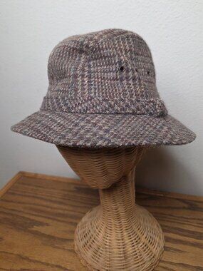 Quaker Marine Supply Co. Wool Bucket Hat Medium Vintage USA Made Tweed